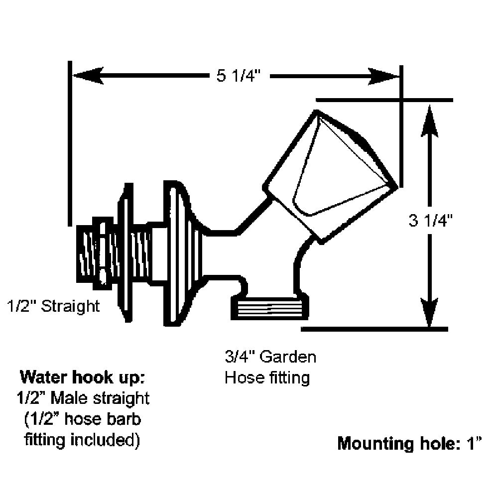 Scandvik SS Washdown Spigot [10187P] - 0