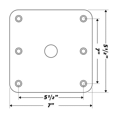 Wise - KingPin 7&quot; x 7&quot; Base Plate Only [8WD2000-2]