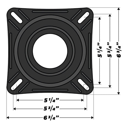 Wise 7&quot; Boat Seat Swivel [8WD7S]