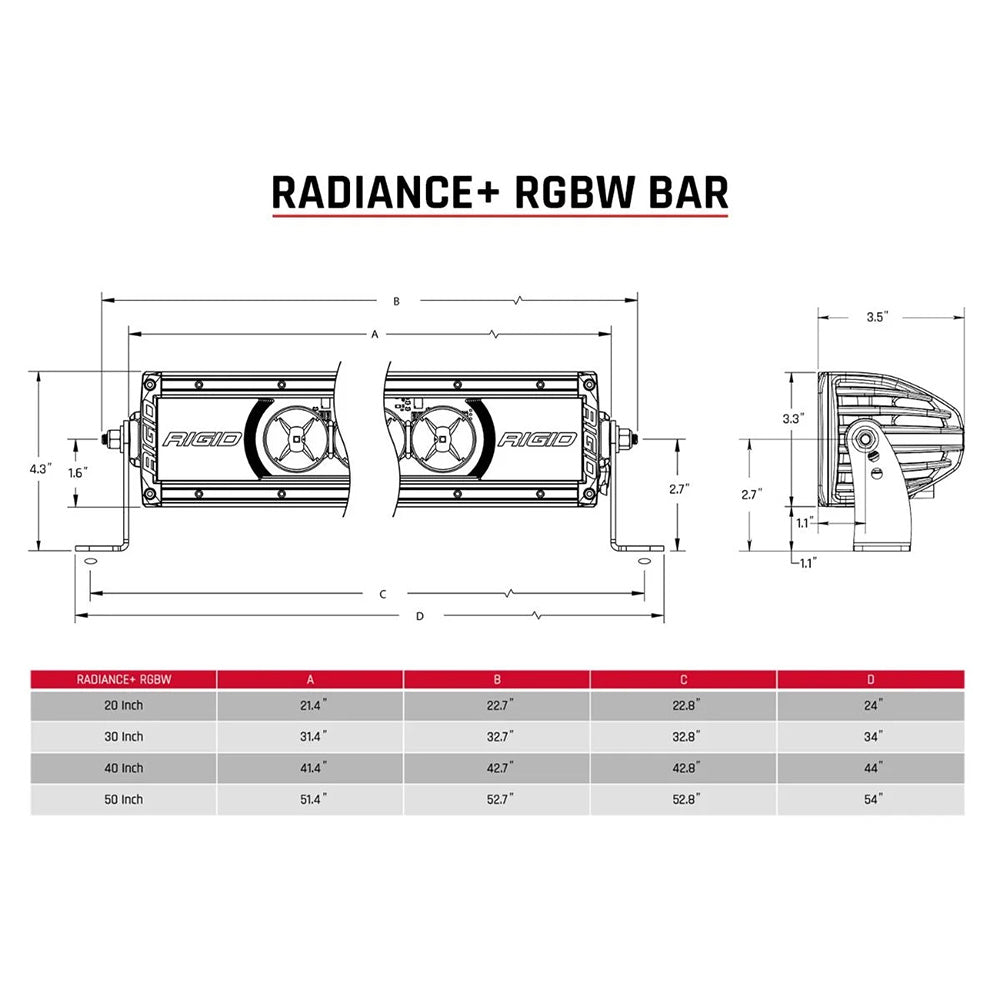 RIGID Industries Radiance + 40&quot; Light Bar - RGBW [240053]