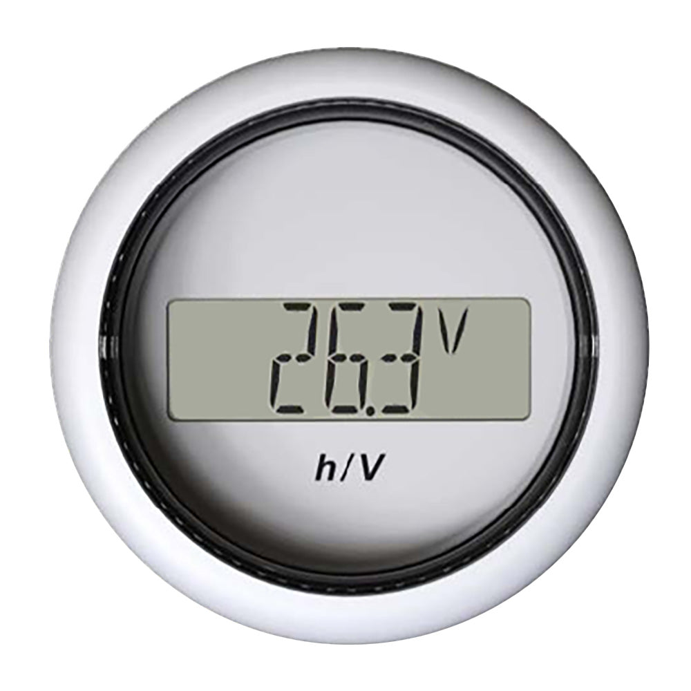 Veratron 52MM (2-1/16&quot;) ViewLine Hour Counter-Voltmeter - White [B00006302]