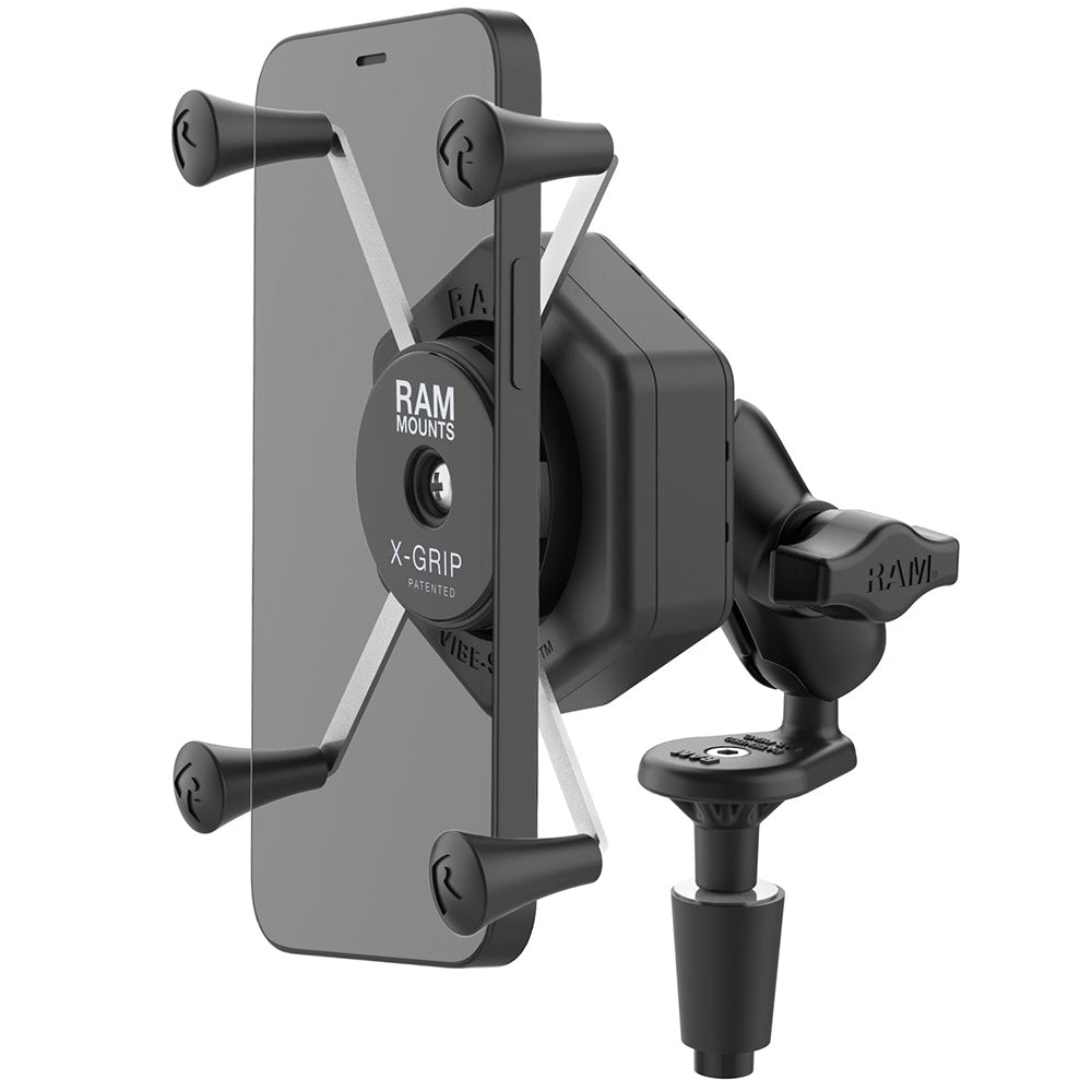 RAM Mount RAM X-Grip Large Phone Mount w/Vibe-Safe  Fork Stem Base - Short [RAM-B-176-A-UN10-462]