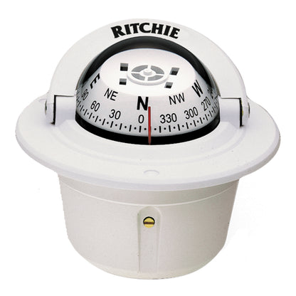 Ritchie F-50W Explorer Compass - Flush Mount - White [F-50W]