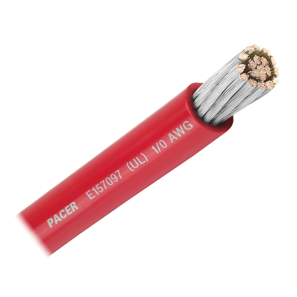 Pacer Red 1/0 AWG Battery Cable - 50&