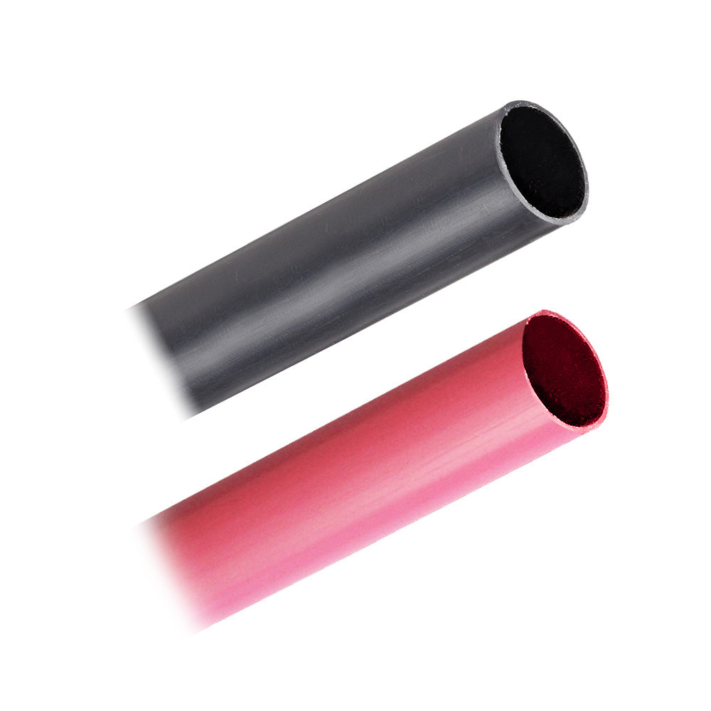 Pacer Battery Cable Heavy Wall Heat Shrink Tubing - 3/4&quot; x 3&quot; - Black/Red (2-Pieces Combo Pack) [BHW3/4-3BKRD]