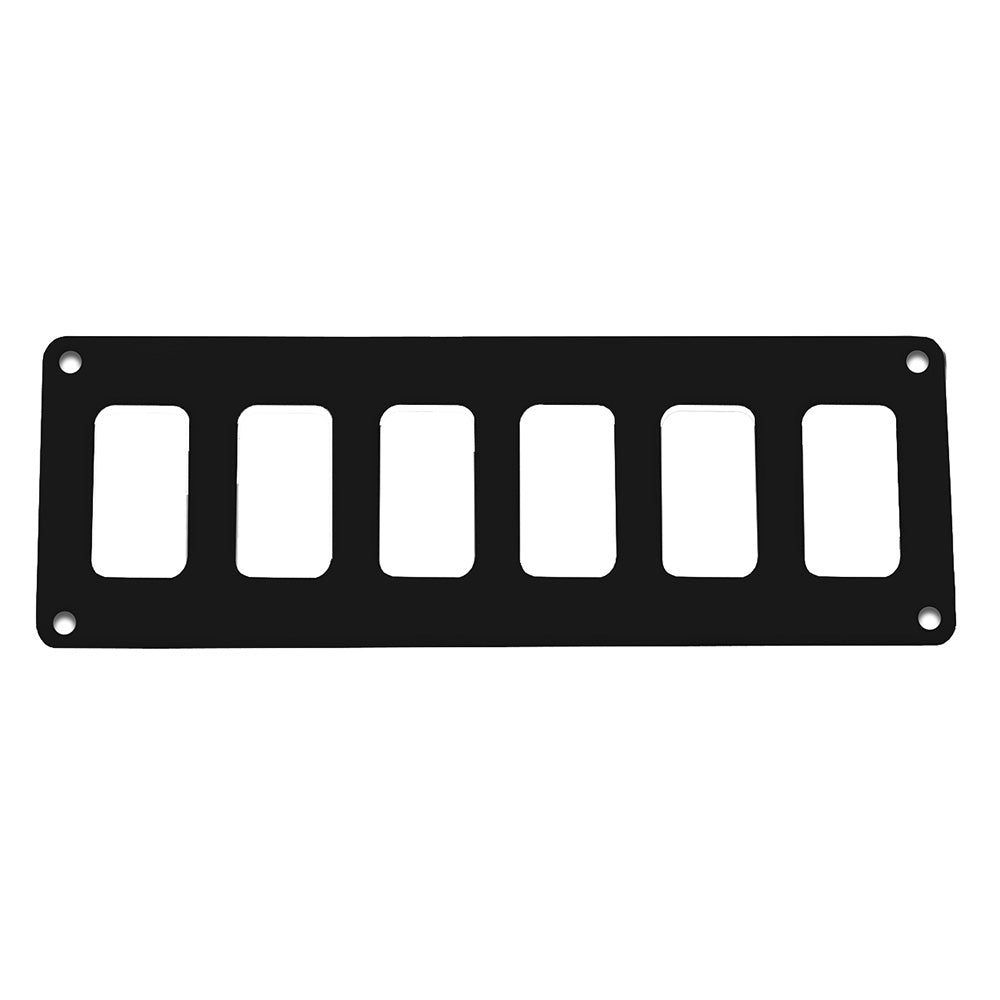 Pacer Switch Panel - 6 Switch  1 Row - 8&quot; x 2.75&quot; - Black Powder Coated Aluminum [PSC-61-BK]