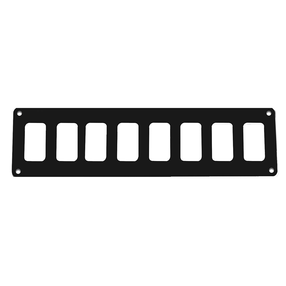 Pacer Switch Panel - 8 Switch  1 Row - 12.5&quot; x 2.75&quot; - Black Powder Coated Aluminum [PSC-81-BK]