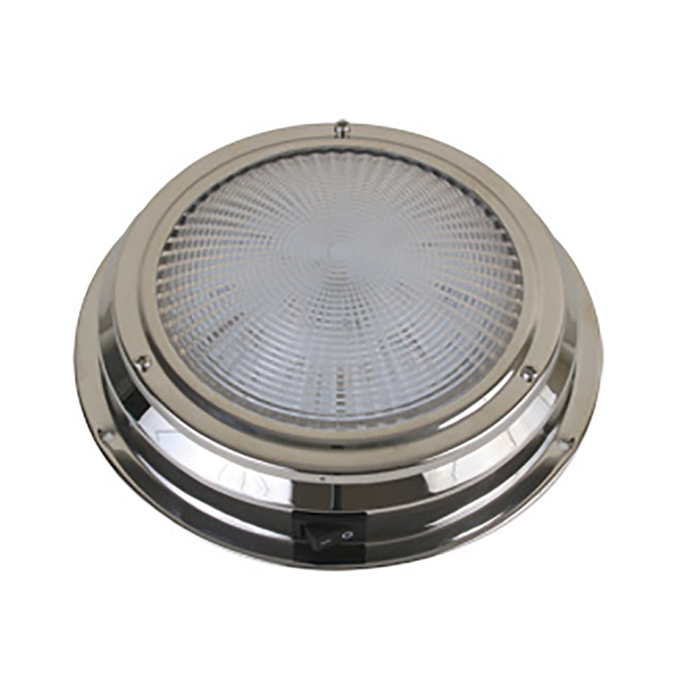 Scandvik LED Dome Light - Traditional - Stainless Steel - 5.5&quot; - 12V [41324P]