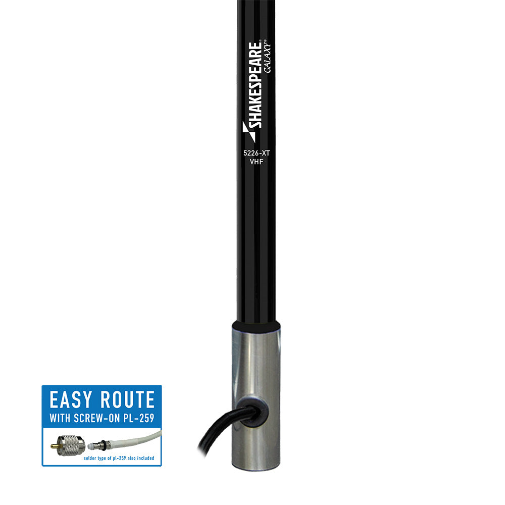 Shakespeare Galaxy 5226-XT 8' Black VHF Antenna - 6dB Gain [5226-XT] - 0