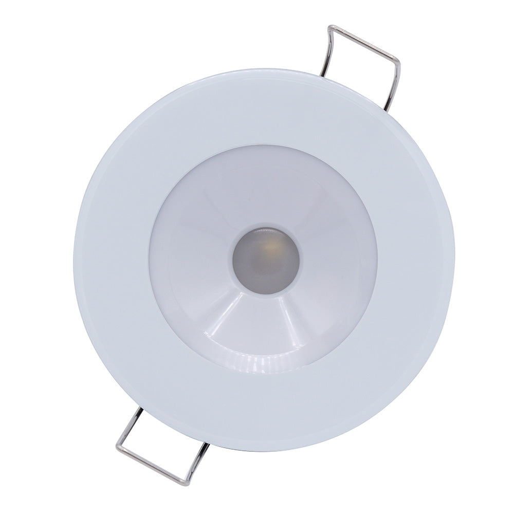 Lumitec Illusion Flush Mount LED Down Light - Spectrum RGBW - Cool White - White Housing [117127] - 0