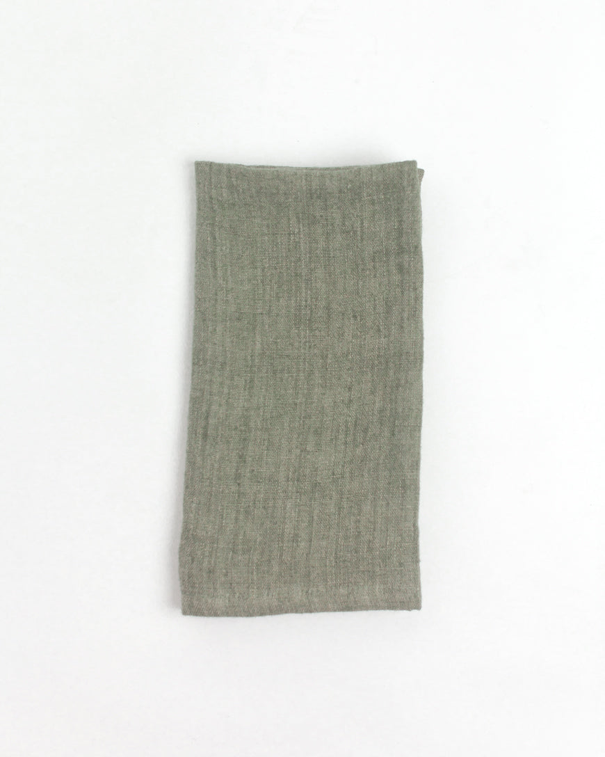 Stone Washed Linen Hemmed Dinner Napkins