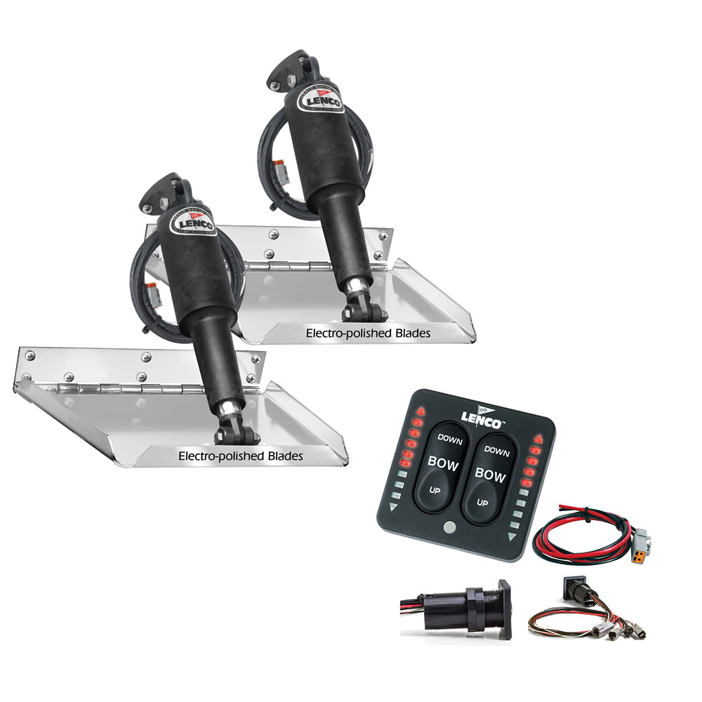 Lenco 18&quot; x 14&quot; Standard Performance Trim Tab Kit w/LED Indicator Switch Kit 12V [RT18X14I]