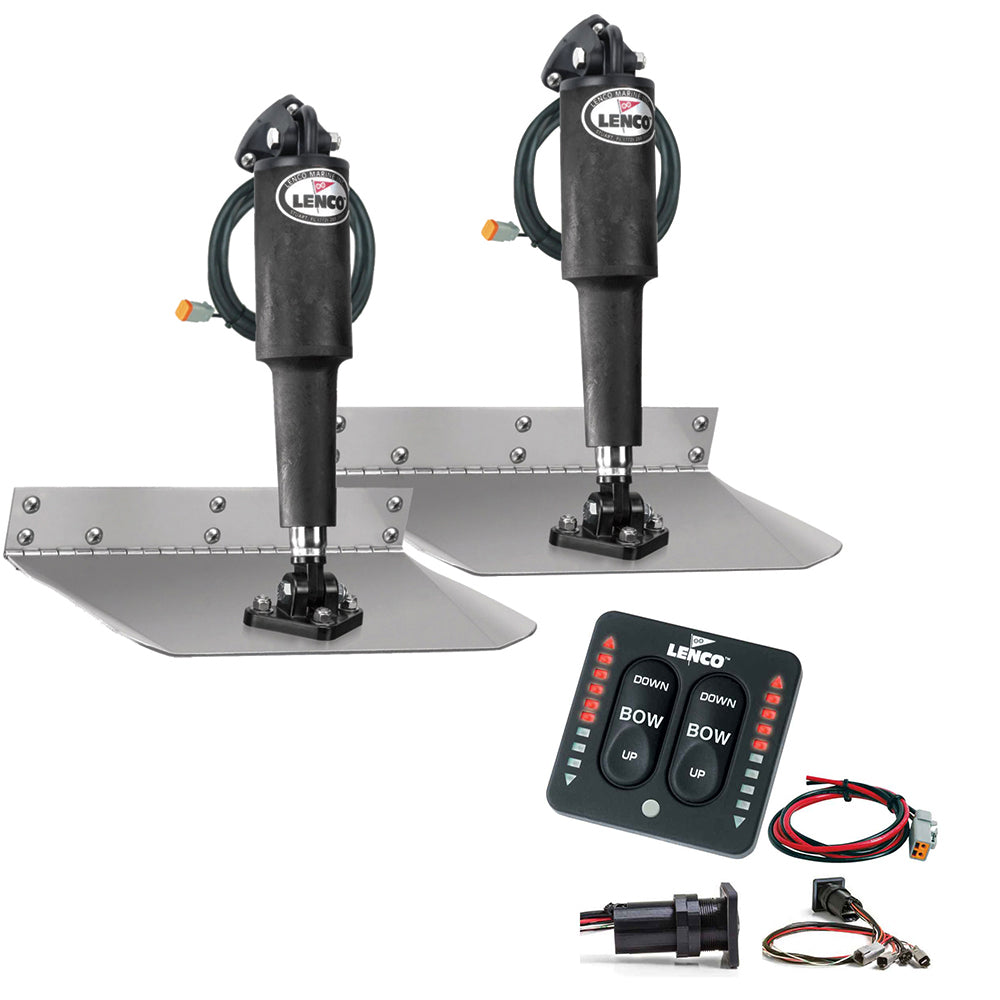 Lenco 9&quot; x 12&quot; Standard Trim Tab Kit w/LED Integrated Switch Kit 12V [15108-103]