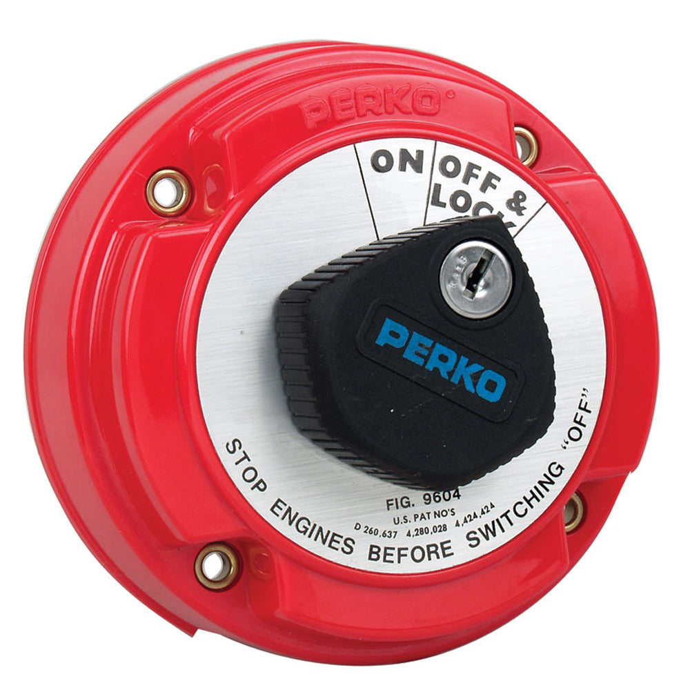 Perko Medium Duty Main Battery Disconnect Switch w/Alternator Field Disconnect &amp; Key Lock [9604DP]