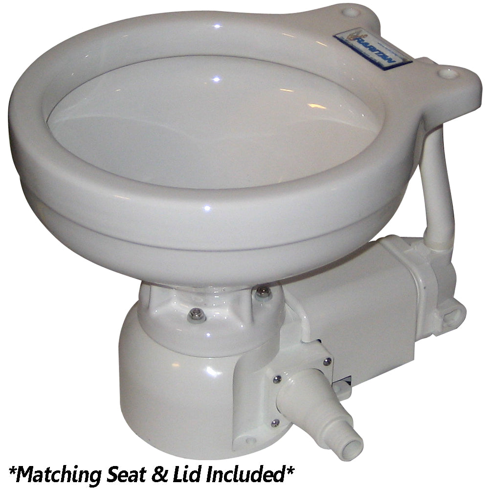 Raritan Sea Era Electric Toilet - Marine Size - Integral Pump - Straight  90 Discharge - 12v [160MI012]