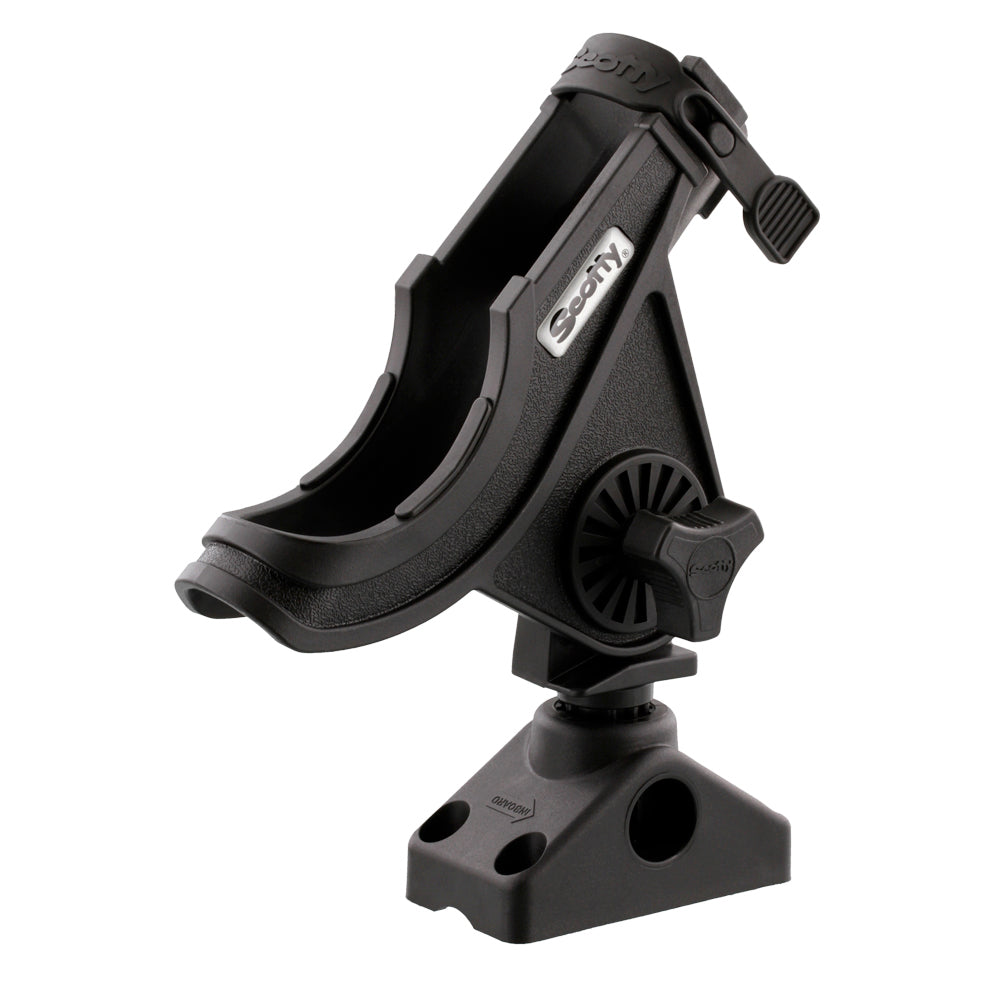 Scotty 280 Bait Caster/Spinning Rod Holder w/241 Deck/Side Mount - Black [280-BK] - 0