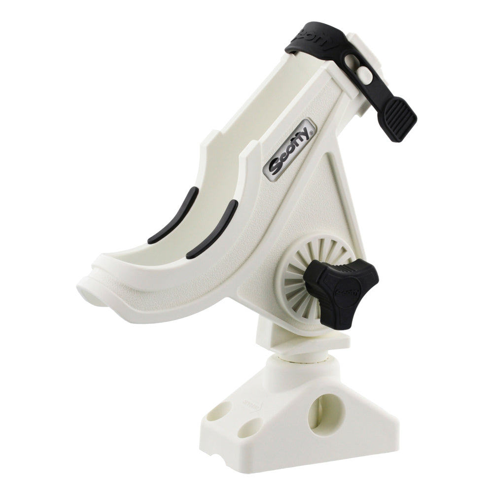 Scotty 280 Bait Caster/Spinning Rod Holder w/241 Deck/Side Mount - White [280-WH] - 0