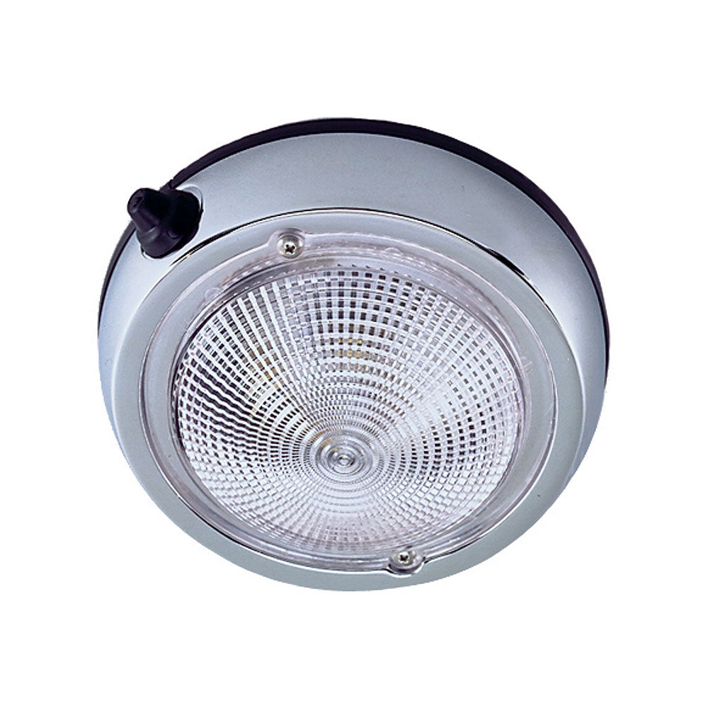 Perko Surface Mount Dome Light - 3 3/4&quot; O.D. (3&quot; Lens) - Chrome Plated [0300DP0CHR]