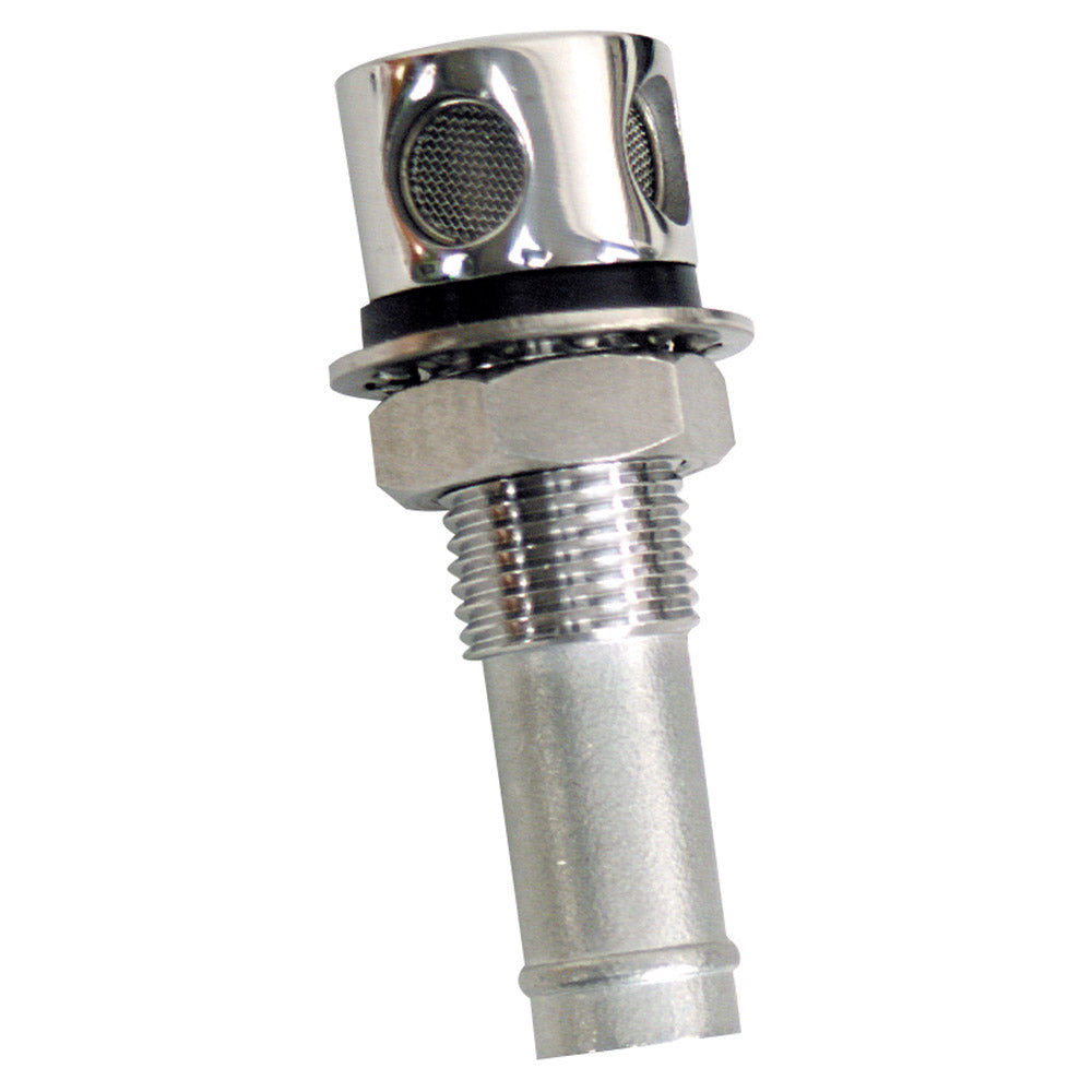 Whitecap Fuel Vent - Round Head, Straight Shaft, 5/8&quot; Hose [6004C]