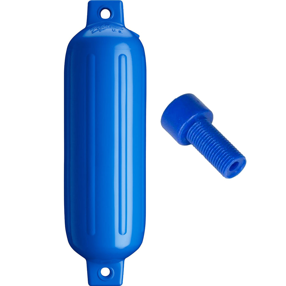 Polyform G-3 Twin Eye Fender 5.5&quot; x 19&quot; - Blue w/Adapter [G-3-BLUE]