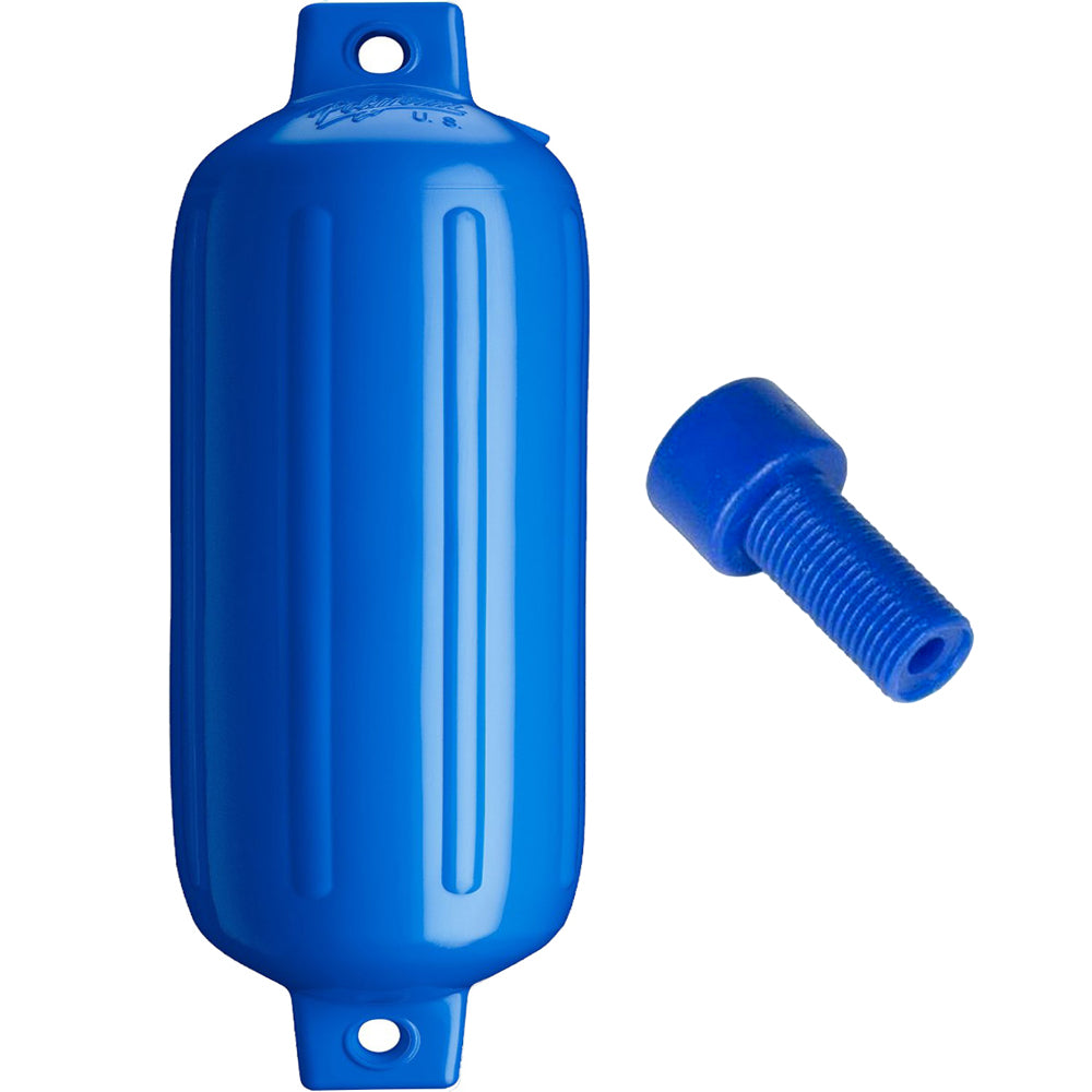 Polyform G-6 Twin Eye Fender 11&quot; x 30&quot; - Blue w/Adapter [G-6-BLUE]