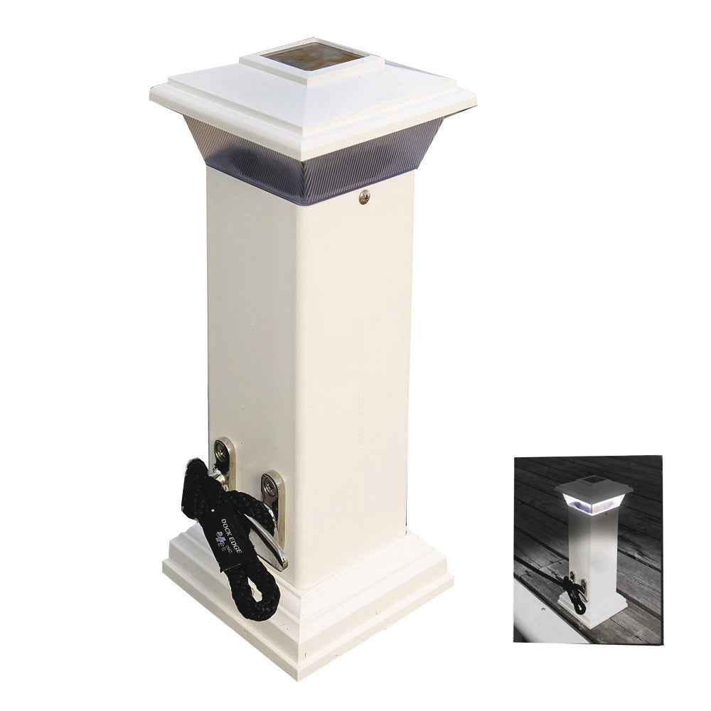 Dock Edge Cleatlite Solar Dock Light w/SS Mooring Cleat 12&quot; [96-250-F]