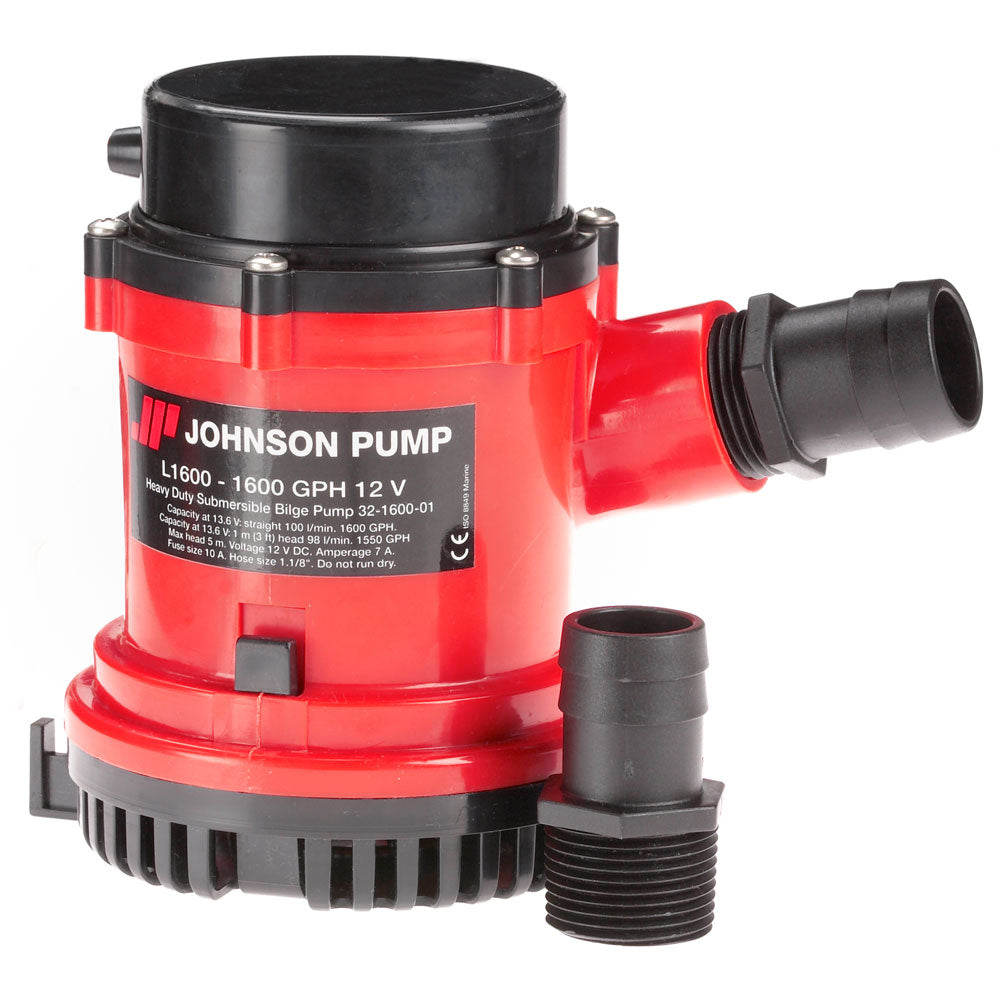 Johnson Pump 1600 GPH Bilge Pump 1-1/8&quot; Hose 12V [16004-00]