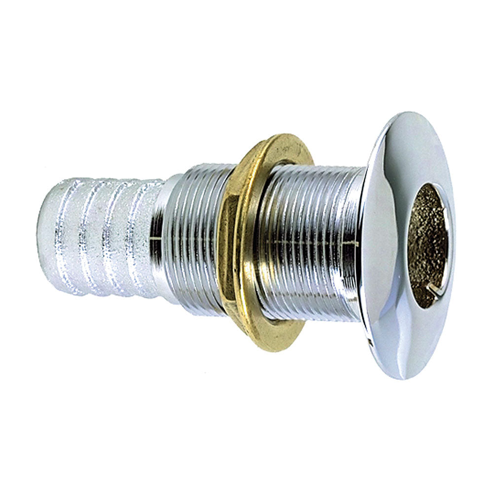 Perko 1&quot; Thru-Hull Fitting f/ Hose Chrome Plated Bronze MADE IN THE USA [0350006DPC]