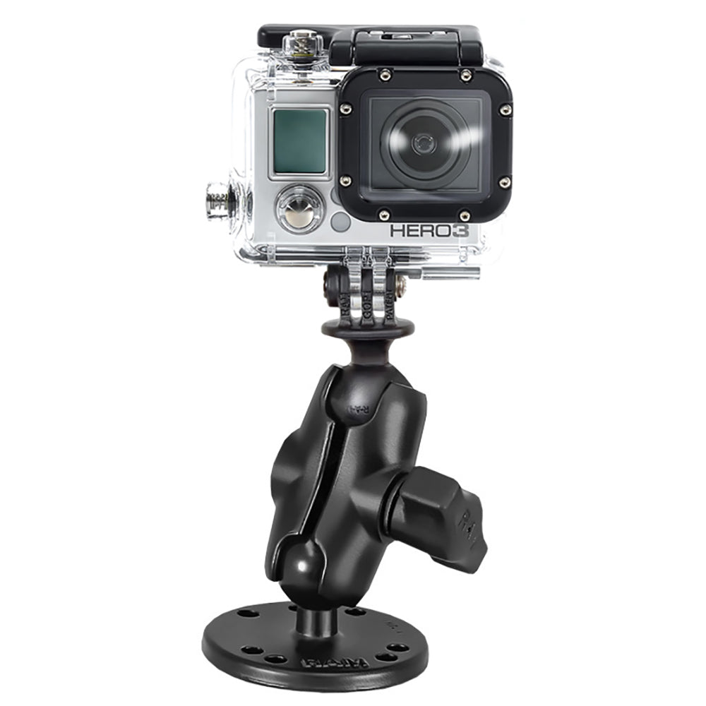 RAM Mount GoPro Hero Short Arm Flat Surface Mount [RAM-B-138-A-GOP1U] - 0