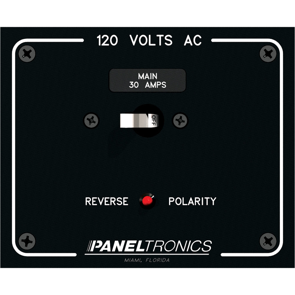 Paneltronics Standard Panel AC Main Double Pole w/30Amp CB &amp; Reverse Polarity Indicator [9982316B]