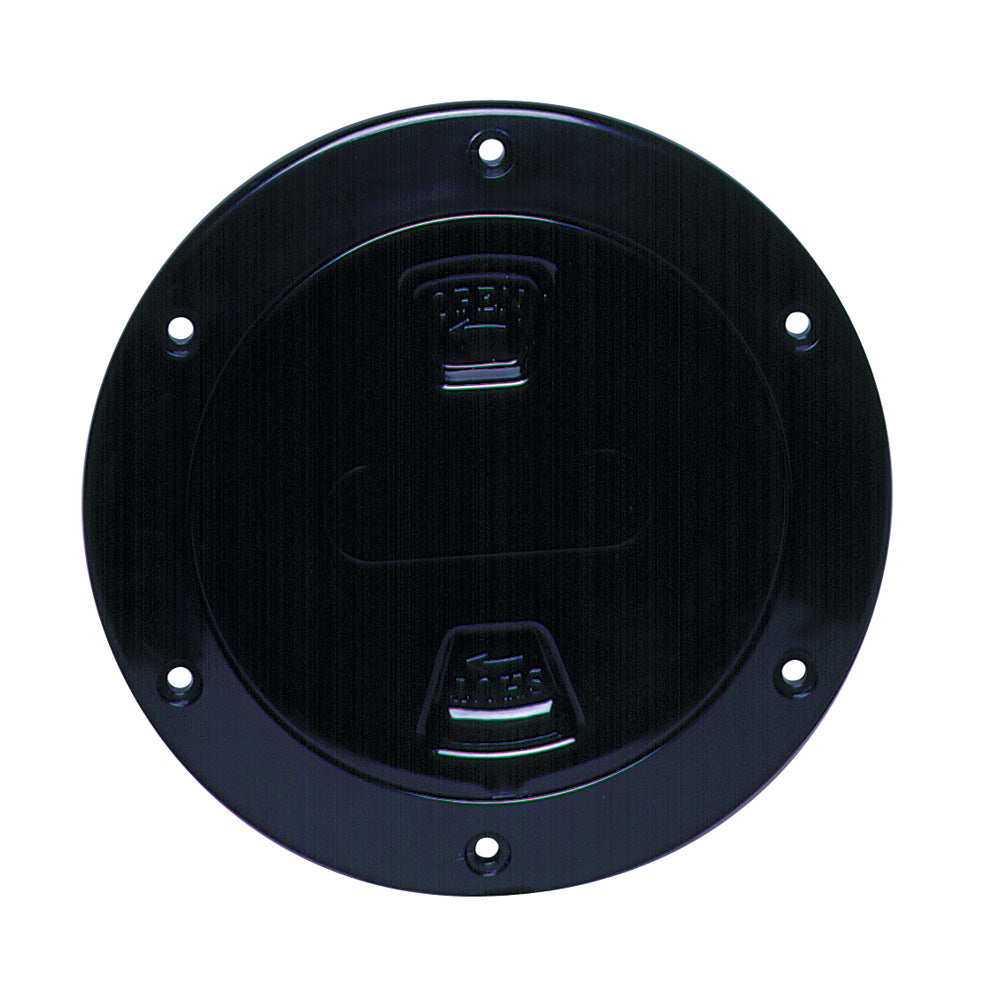 Beckson 4&quot; Smooth Center Screw-Out Deck Plate - Black [DP40-B]