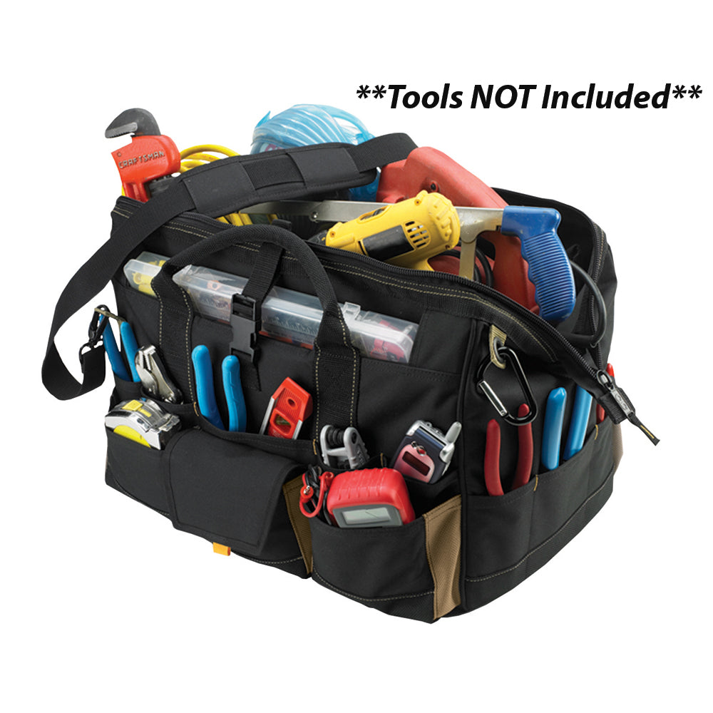 CLC 1535 Tool Bag w/ Top-Side Plastic Parts Tray - 18&quot; [1535]