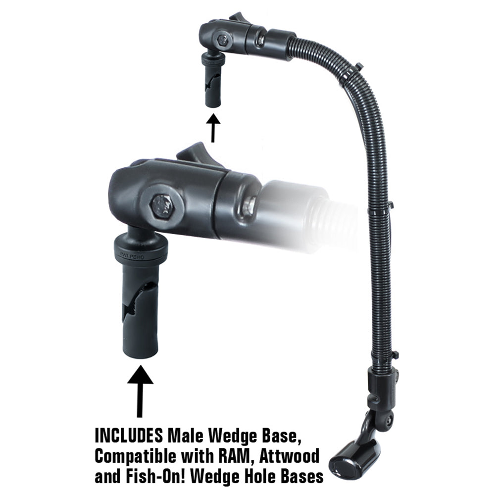 RAM Mount Transducer Arm Mount w/1&quot; Ball Wedge - Compatible w/Scotty/Hobie [RAM-B-316-18-TRA1-354]