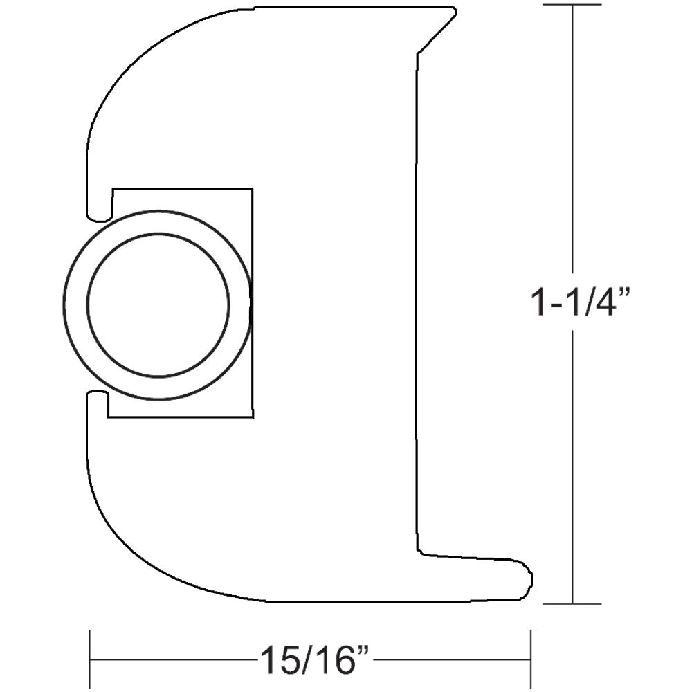 TACO Flex Vinyl Rub Rail Kit - White w/White Insert - 50&