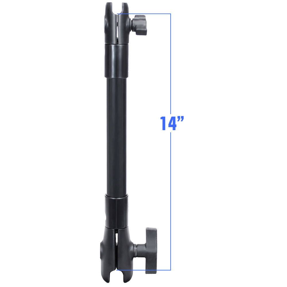 RAM Mount 14&quot; Long Extension Pole w/1&quot; and 1.5&quot; Single Open Socket [RAP-CB-201-14U]