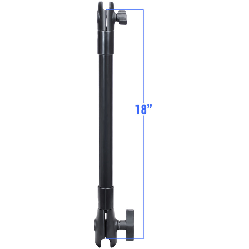 RAM Mount 18&quot; Long Extension Pole w/1&quot; and 1.5&quot; Single Open Sockets [RAP-CB-201-18U]