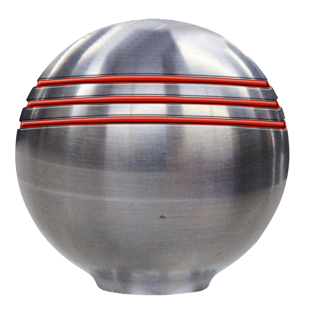 Schmitt Marine Throttle Knob - 1-7/8&quot; - Red Grooves [50044]