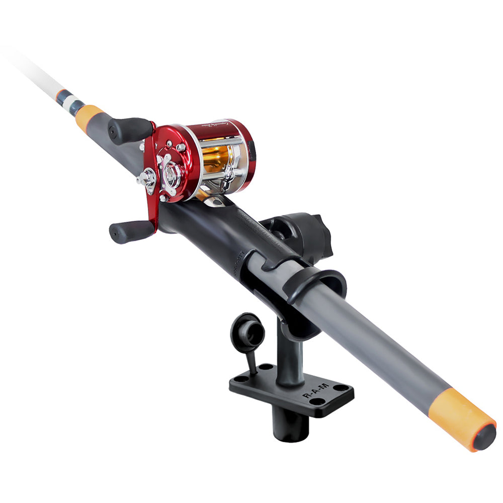 RAM Mount RAM Tube Jr. Fishing Rod Holder w/Standard 6&quot; Length Post Spline &amp; Flush Mounting Base [RAP-390-FU]