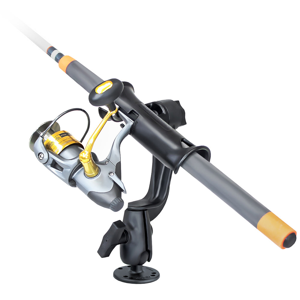 RAM Mount Ram Tube Jr. Rod Holder w/ RAM-ROD Revolution Ratchet/Socket System [RAP-390-RBU] - 0