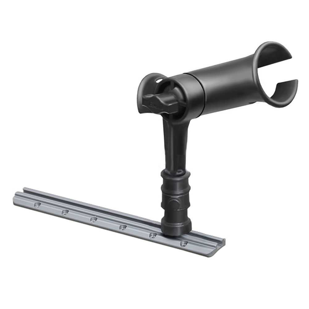 RAM Mount RAM Tube Jr. Rod Holder w/ 4&quot; Post &amp; Adapt-A-Post Track Mounting Base [RAP-390-SAAPU]