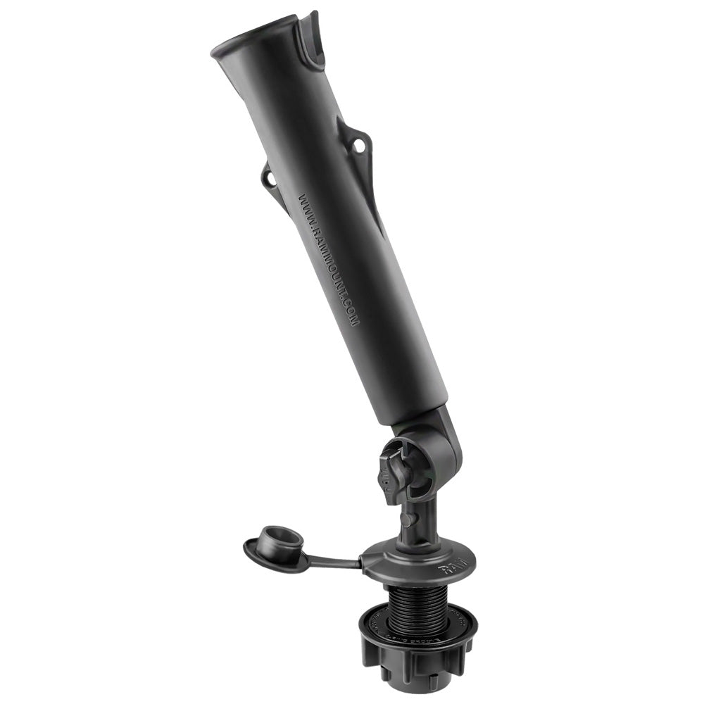 RAM Mount RAM Tough-Tube Fishing Rod Holder w/3&quot; Length Spline Post  Round Flush Mounting Base [RAP-394-SSFMTU]