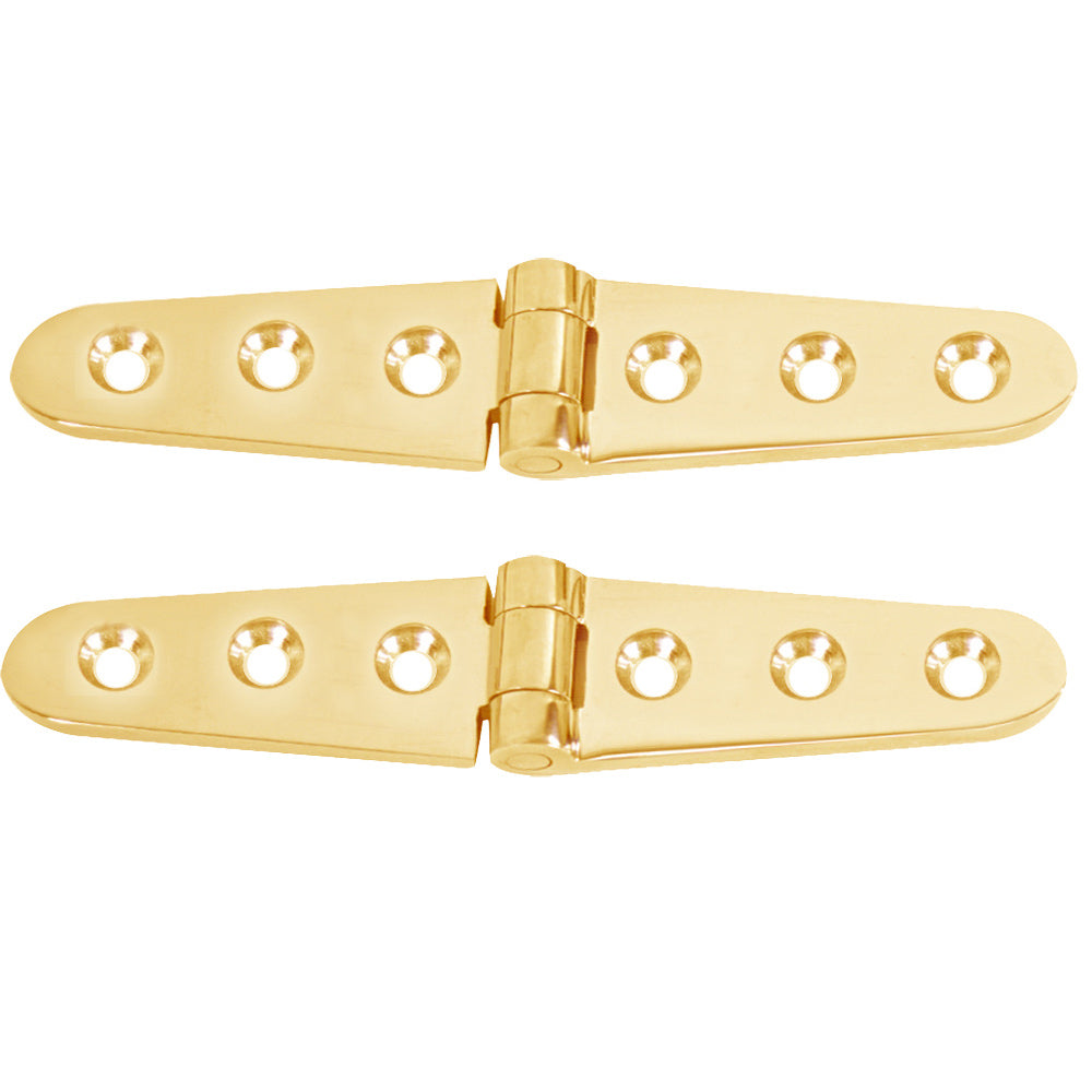 Whitecap Strap Hinge - Polished Brass - 6&quot; x 1-1/8&quot; - Pair [S-605BC]