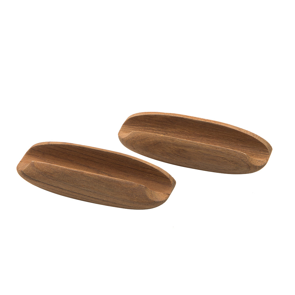 Whitecap Teak Oval Drawer Pull - 4&quot;L - 2 Pack [60147-A]