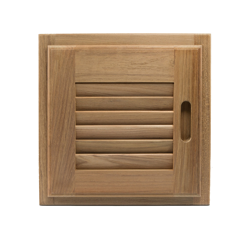 Whitecap Teak Louvered Door &amp; Frame - Right Hand - 12&quot; x 12&quot; [60720]