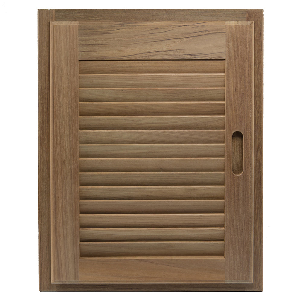 Whitecap Teak Louvered Door &amp; Frame - Right Hand - 15&quot; x 20&quot; [60724]