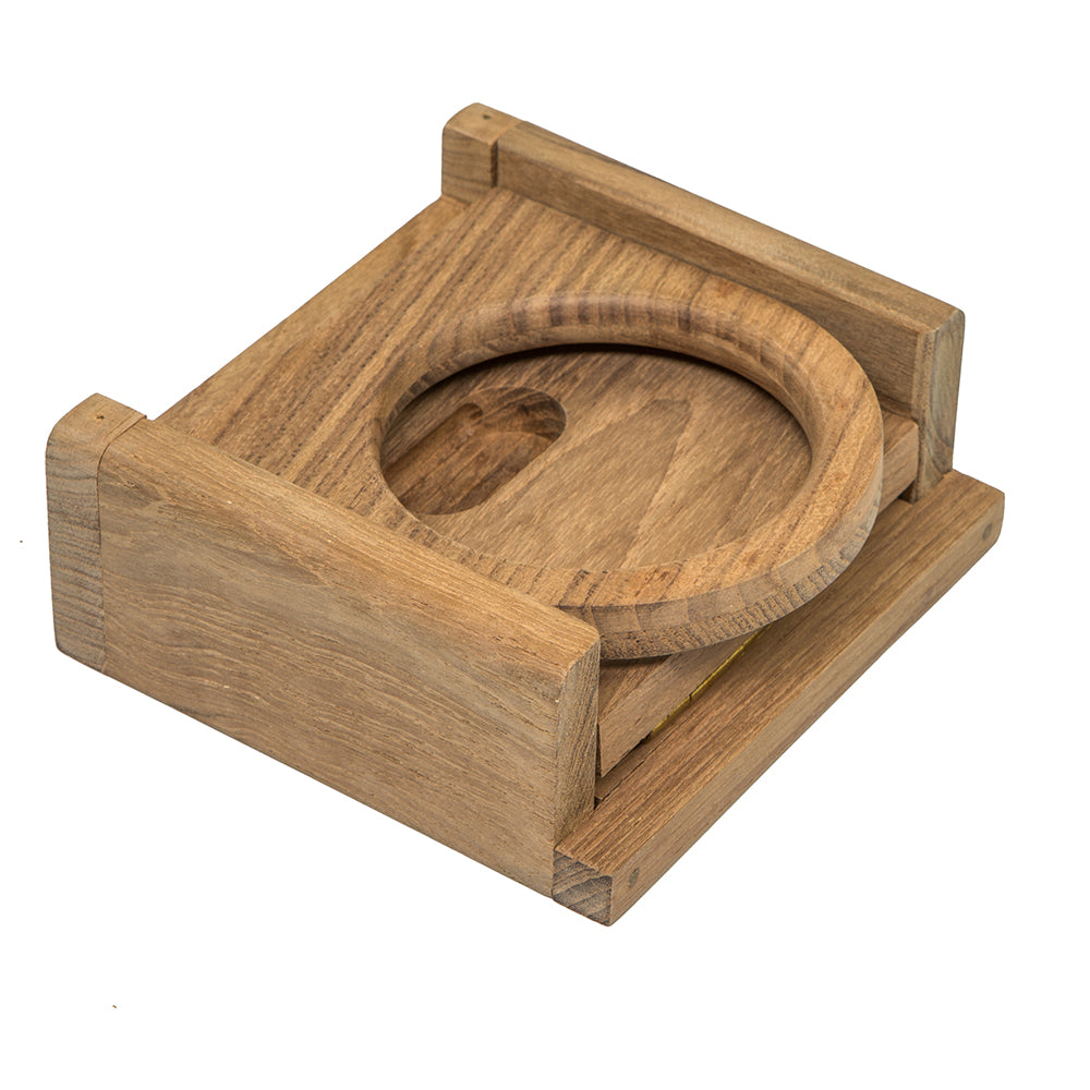 Whitecap Teak Folding Drink Holder [62601] - 0