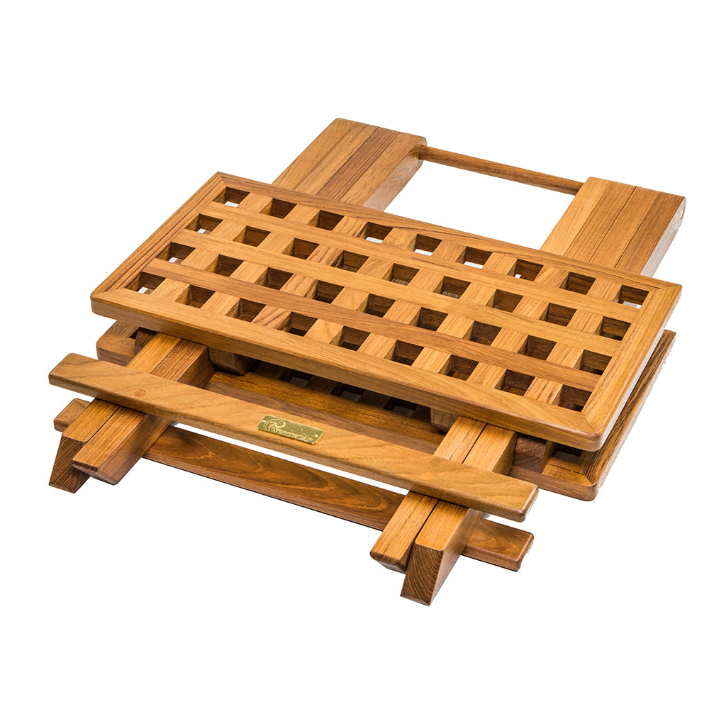 Whitecap Teak Grate Top Fold-Away Table [60030] - 0