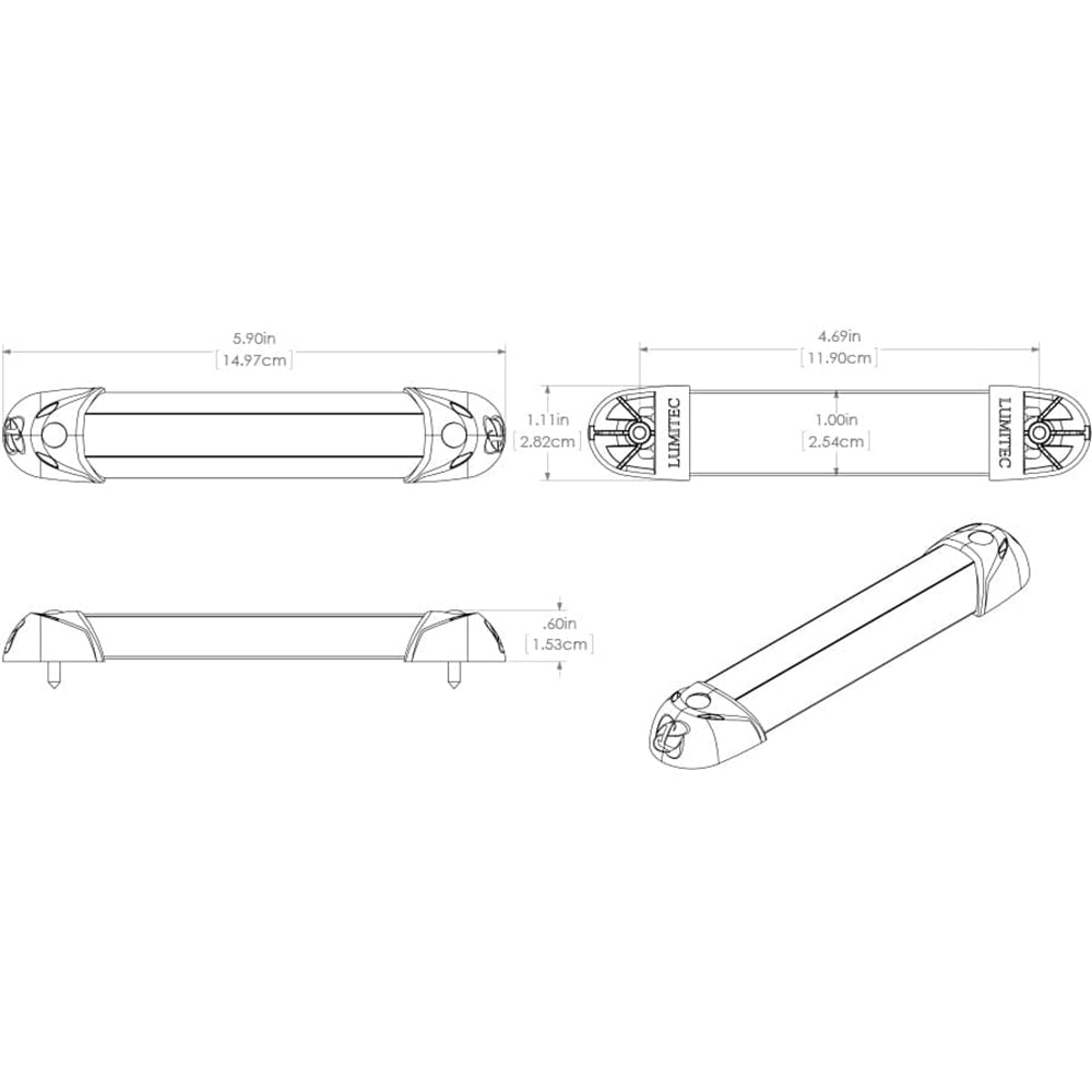 Lumitec MiniRail2 6&quot; Light - Warm White Non-Dimming [101241]