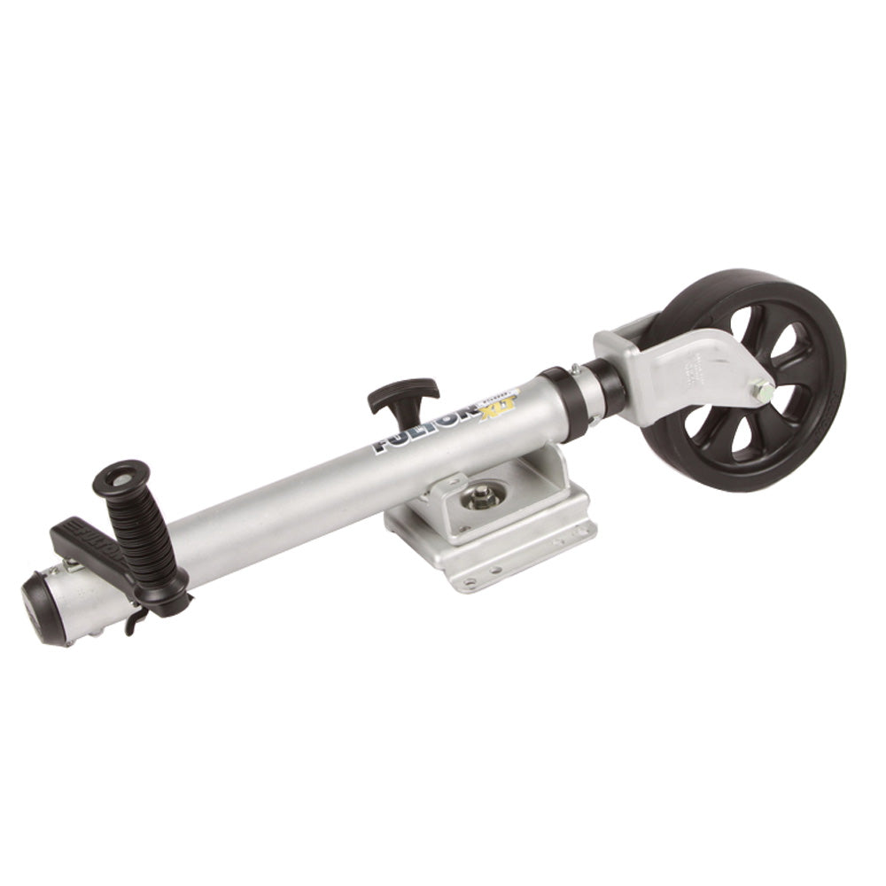 Fulton XLT 1500 lbs. Swing Away Bolt-On Jack w/12&quot; Travel &amp; 8&quot; Poly Wheel - Sharkskin Finish [141133]