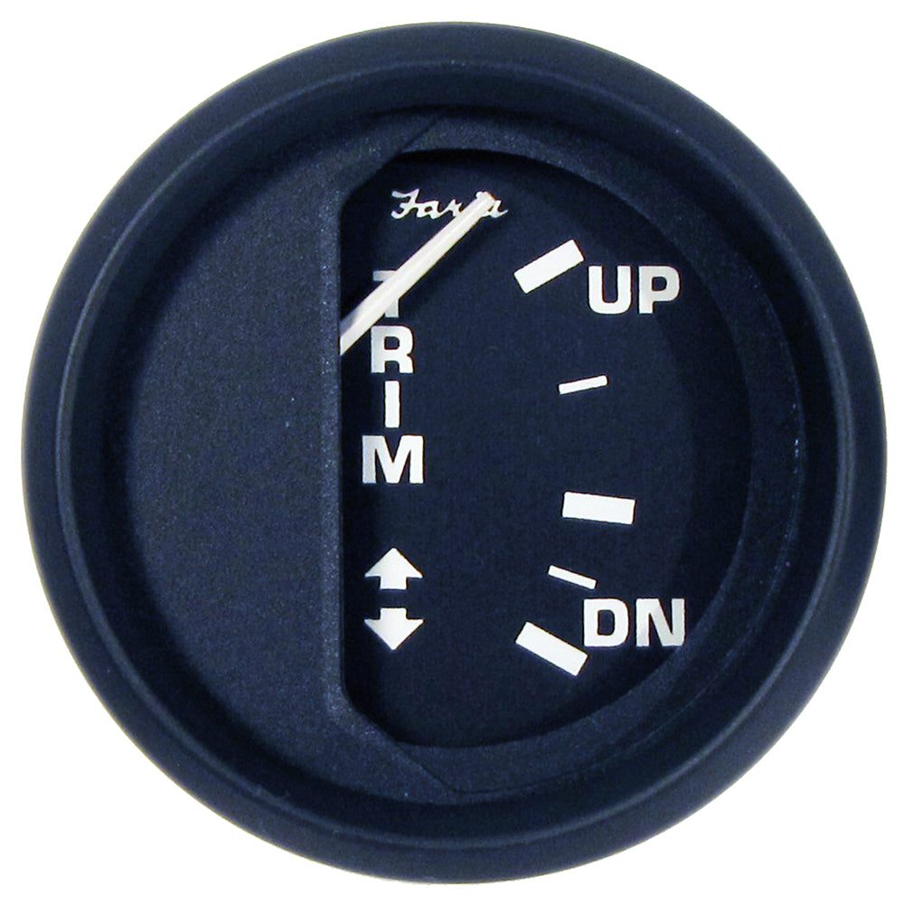 Faria Euro Black 2&quot; Trim Gauge f/ Johnson/Evinrude/Suzuki Outboard [12827]